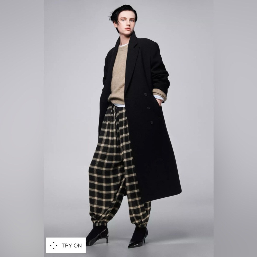 Zara wool blended ZW collection coat xs